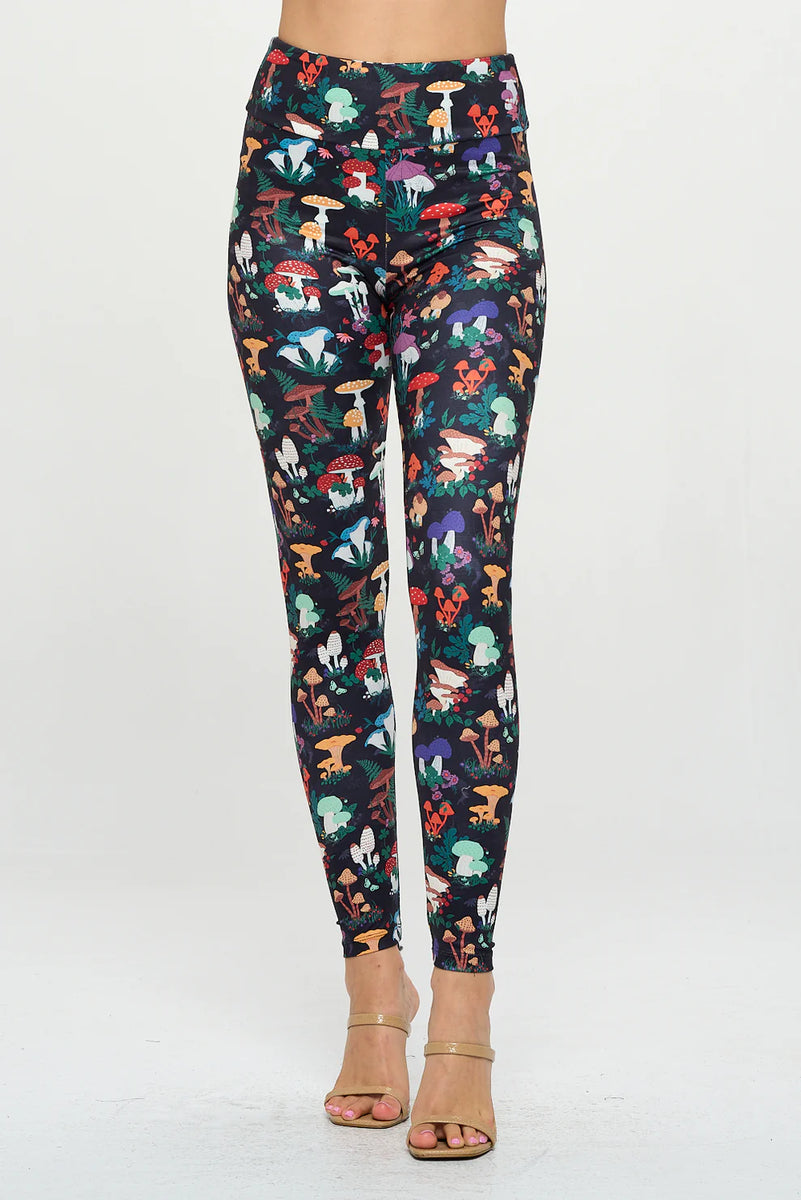 Lush Garden Printed Leggings - Butter Soft, High Waisted, Stretchy & Comfortable - View #4